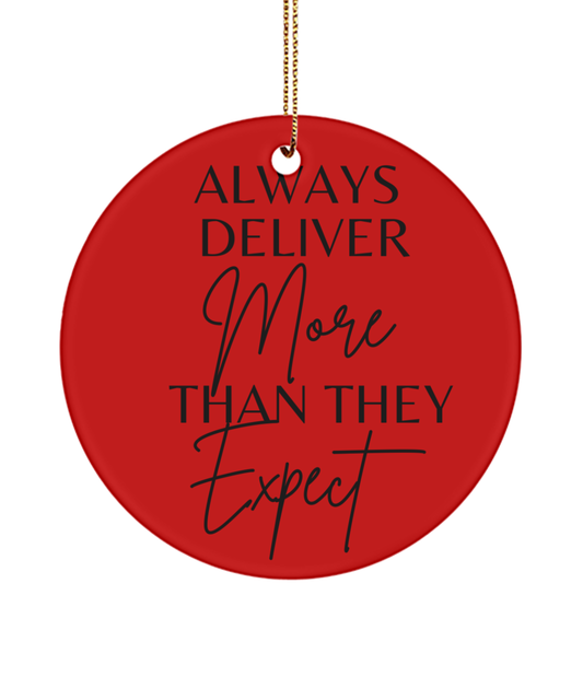 Dream Big, Shine Bright: Inspirational Decor, red, Motivational Inspirational Christmas Holiday Ornament. Model 60096