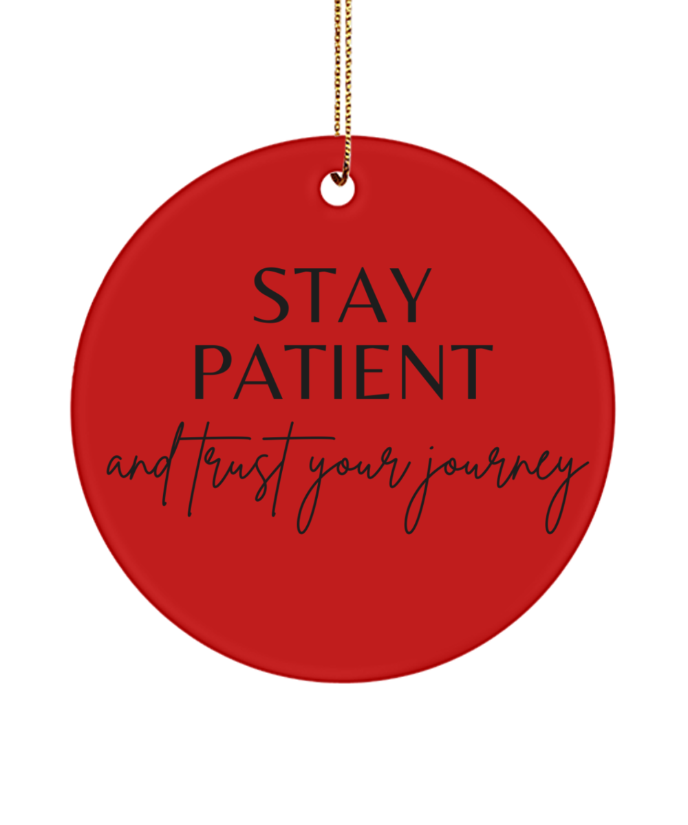 Inspirational Moments to Cherish, red, Motivational Inspirational Christmas Holiday Ornament. Model 60096