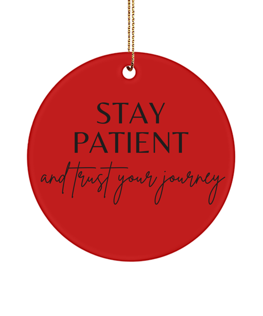 Inspirational Moments to Cherish, red, Motivational Inspirational Christmas Holiday Ornament. Model 60096
