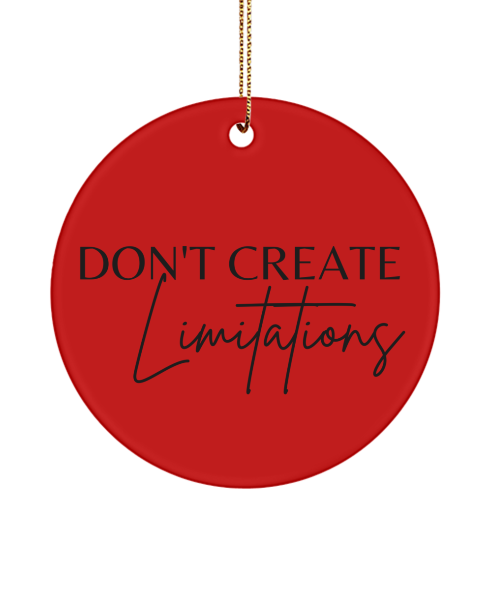 Christmas Dreams Come True: Ornament, red, Motivational Inspirational Christmas Holiday Ornament. Model 60096