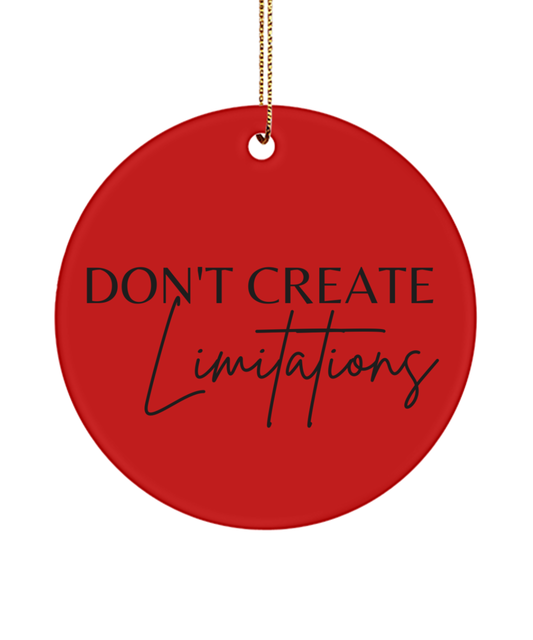 Christmas Dreams Come True: Ornament, red, Motivational Inspirational Christmas Holiday Ornament. Model 60096