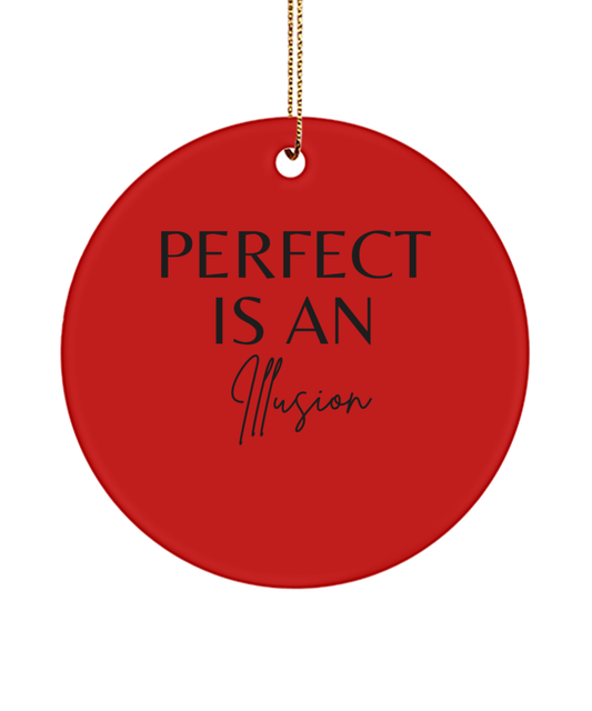 Inspire the Season: Holiday Decoration, red, Motivational Inspirational Christmas Holiday Ornament. Model 60096