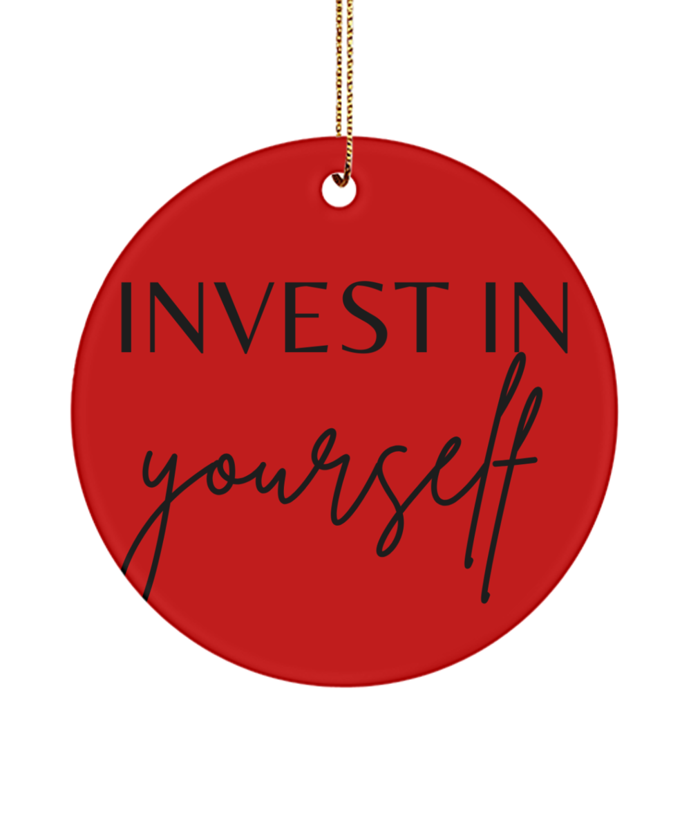 Inspirational Trinket for the Holidays, red, Motivational Inspirational Christmas Holiday Ornament. Model 60096