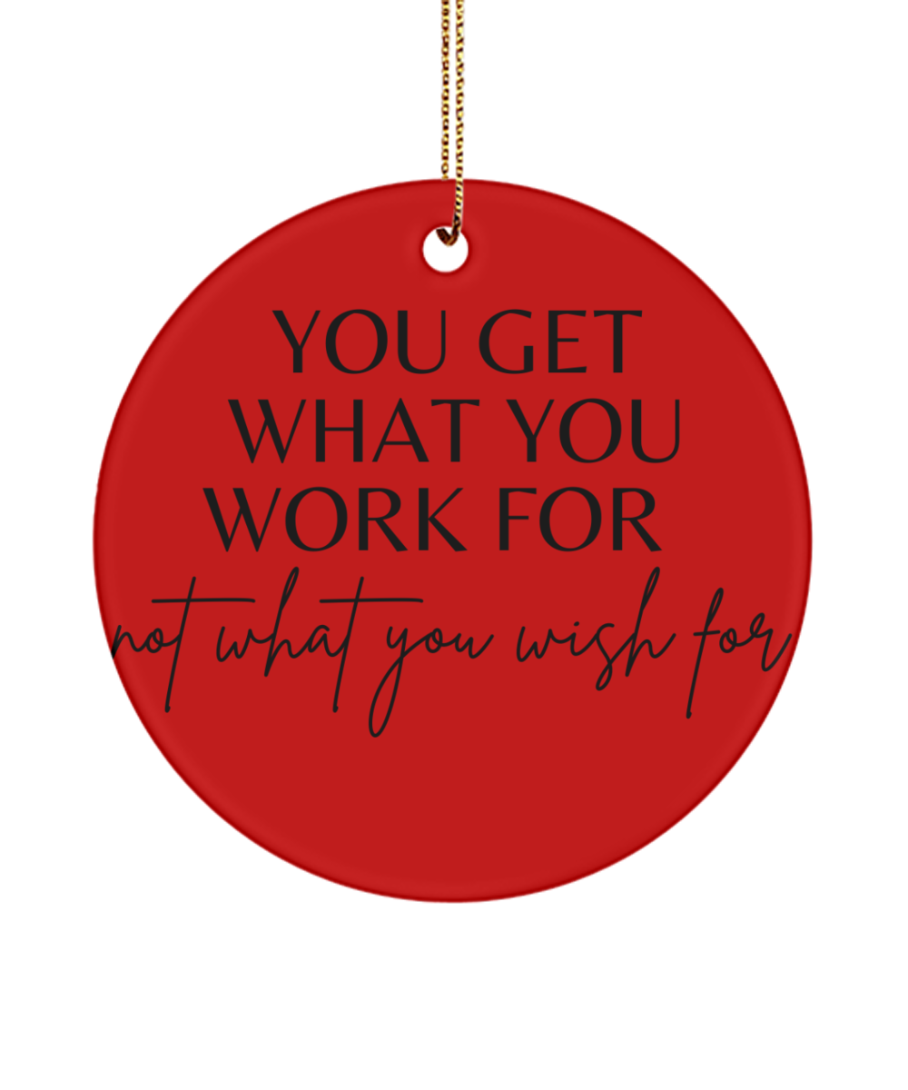Motivational Moments: Xmas Keepsake, red, Motivational Inspirational Christmas Holiday Ornament. Model 60096