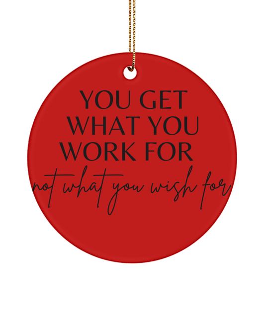 Motivational Moments: Xmas Keepsake, red, Motivational Inspirational Christmas Holiday Ornament. Model 60096