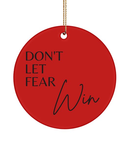 Christmas Cheer, Inspiration Near, red, Motivational Inspirational Christmas Holiday Ornament. Model 60096