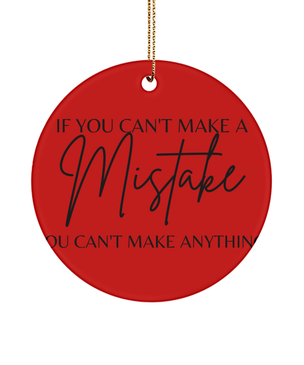 Inspirational Keepsake for a Merry Xmas, red, Motivational Inspirational Christmas Holiday Ornament. Model 60096