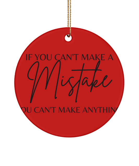 Inspirational Keepsake for a Merry Xmas, red, Motivational Inspirational Christmas Holiday Ornament. Model 60096