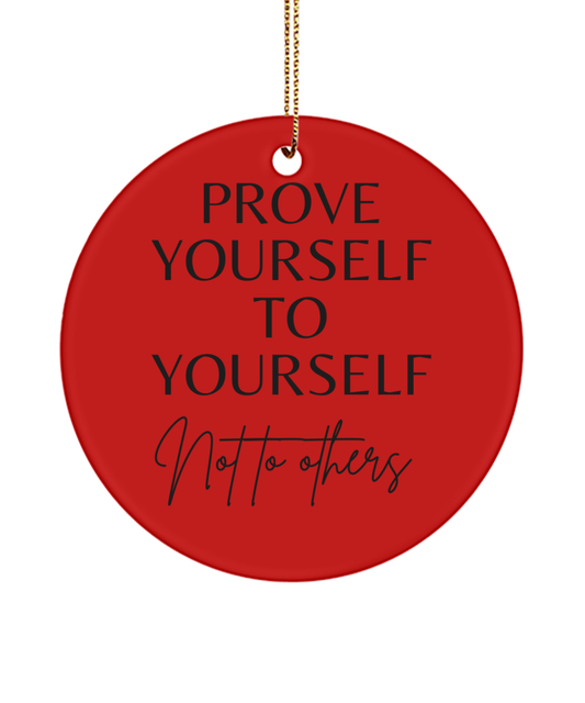 Inspirational Wishes for Xmas, red, Motivational Inspirational Christmas Holiday Ornament. Model 60096
