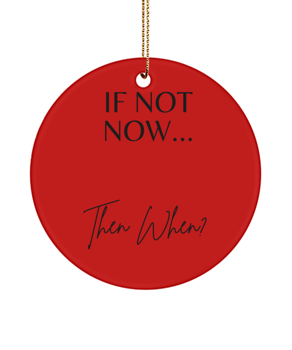 Inspirational Magic for the Holidays, red, Motivational Inspirational Christmas Holiday Ornament. Model 60096