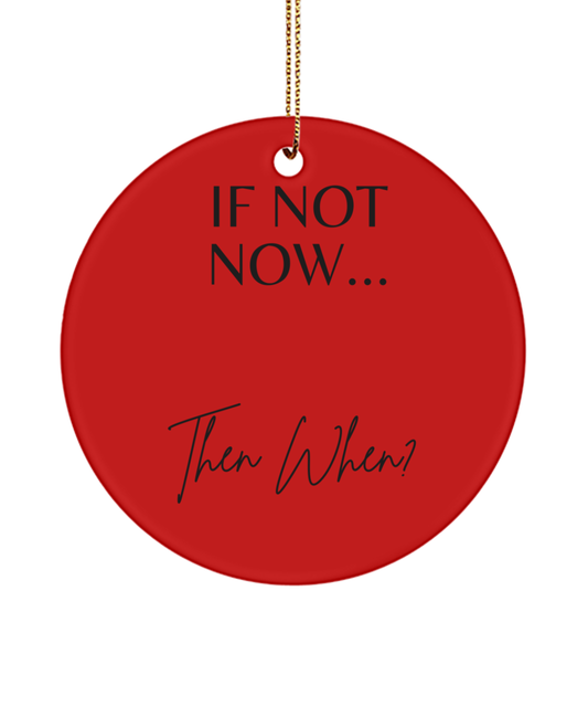 Inspirational Magic for the Holidays, red, Motivational Inspirational Christmas Holiday Ornament. Model 60096