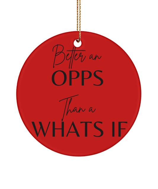 Inspire the Holidays with this Decor, red, Motivational Inspirational Christmas Holiday Ornament. Model 60096