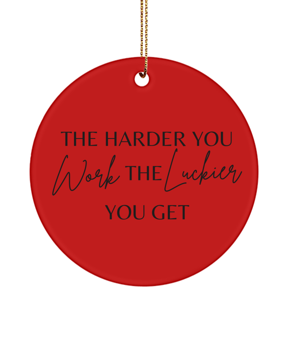 Dream Big, Shine Bright: Inspirational Decor, red, Motivational Inspirational Christmas Holiday Ornament. Model 60096