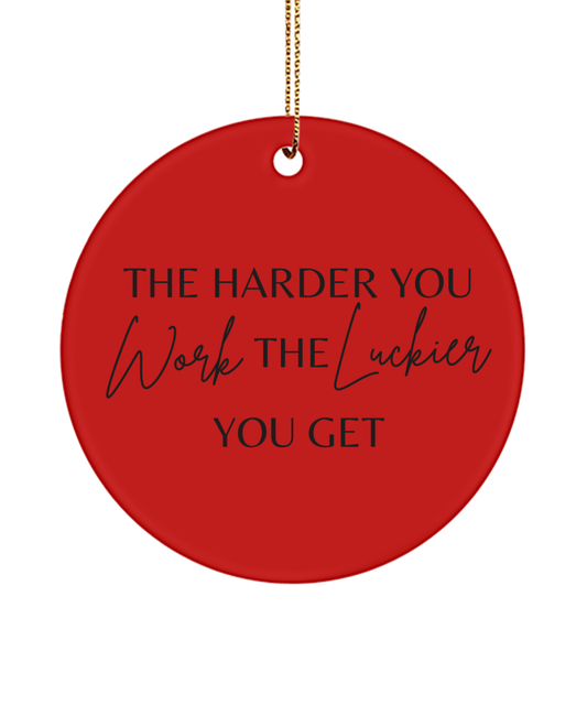 Dream Big, Shine Bright: Inspirational Decor, red, Motivational Inspirational Christmas Holiday Ornament. Model 60096