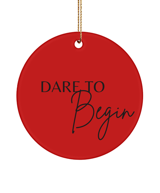 Christmas Magic in Every Word, red, Motivational Inspirational Christmas Holiday Ornament. Model 60096