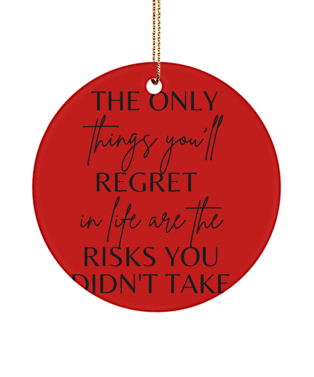 Holiday Joy in Ornament Form, red, Motivational Inspirational Christmas Holiday Ornament. Model 60096