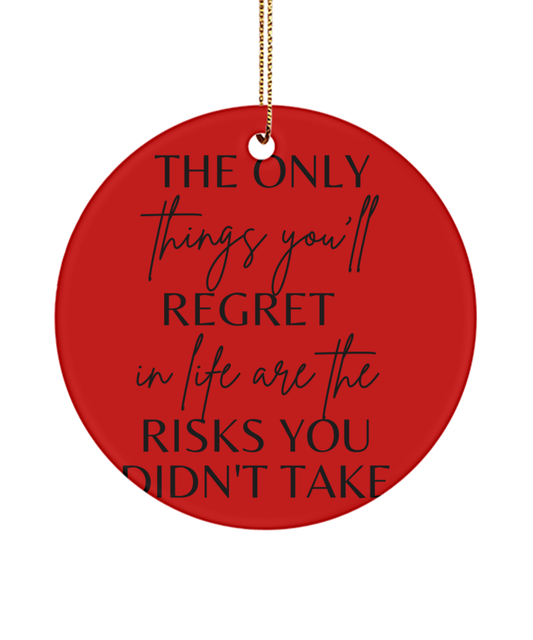 Holiday Joy in Ornament Form, red, Motivational Inspirational Christmas Holiday Ornament. Model 60096