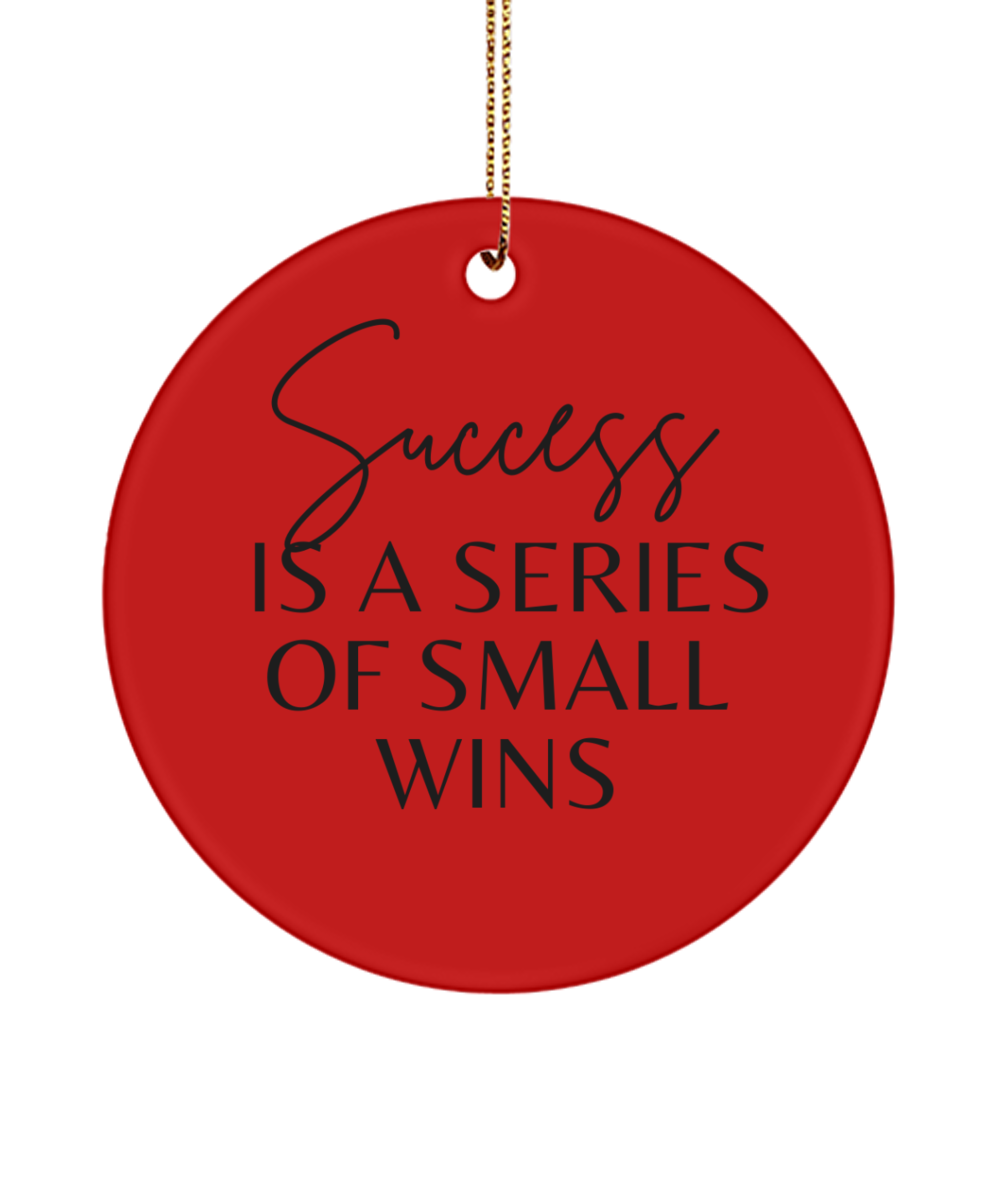 Motivational Magic: Christmas Keepsake, red, Motivational Inspirational Christmas Holiday Ornament. Model 60096