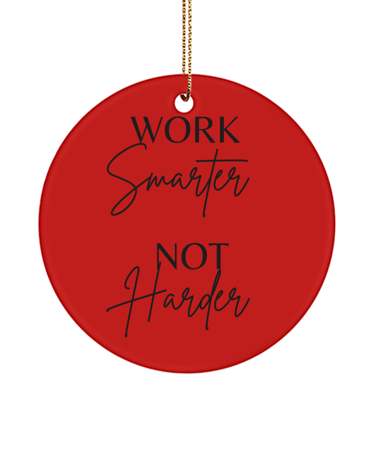 Christmas Dreams Come True: Ornament, red, Motivational Inspirational Christmas Holiday Ornament. Model 60096