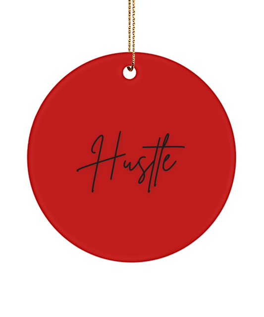 Holiday Happiness: Inspirational Keepsake, red, Motivational Inspirational Christmas Holiday Ornament. Model 60096