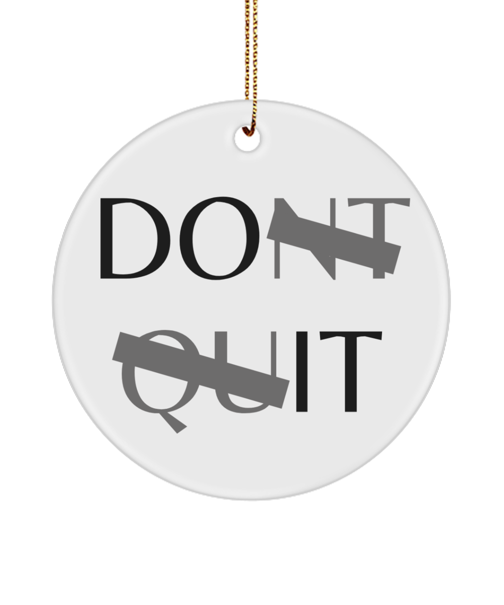 Holiday Bliss: Inspirational Christmas Ornament, white, Motivational Inspirational Christmas Holiday Ornament. Model 60096