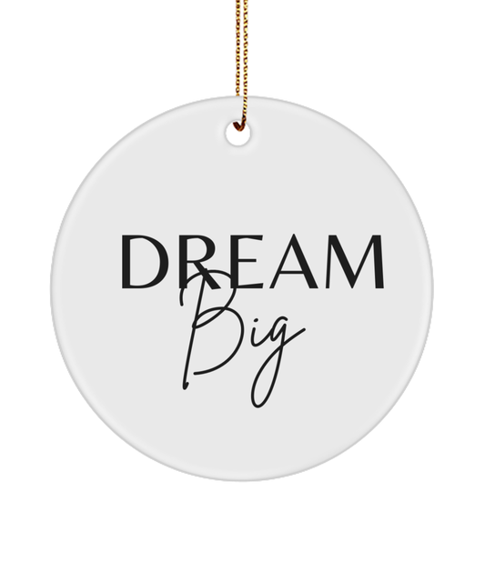 Motivation for the Holidays: Festive Ornament, white, Motivational Inspirational Christmas Holiday Ornament. Model 60096