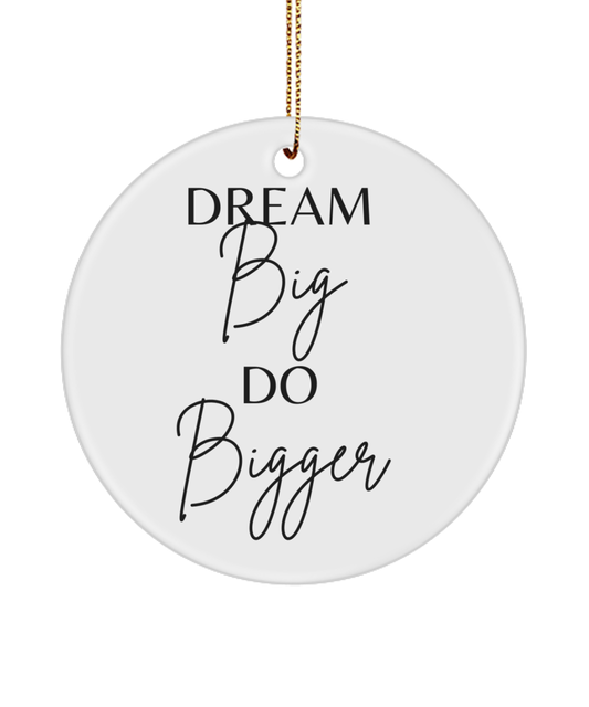 Uplifting Holidays: Inspirational Keepsake, white, Motivational Inspirational Christmas Holiday Ornament. Model 60096