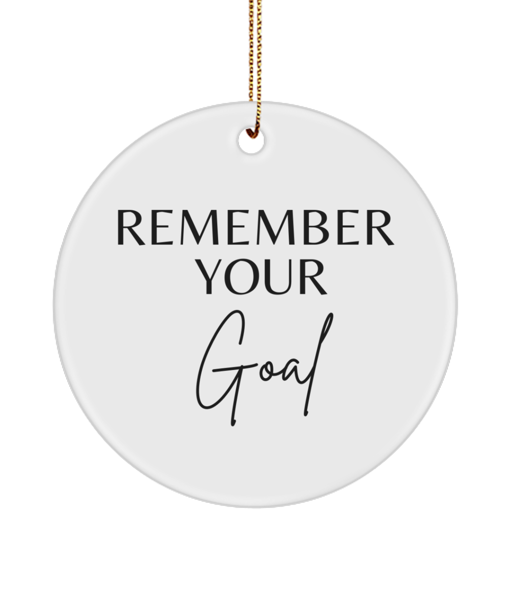 Unwrap Motivation this Christmas, white, Motivational Inspirational Christmas Holiday Ornament. Model 60096