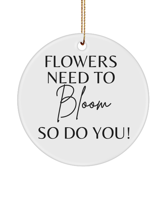 Inspire and Decorate this Christmas, white, Motivational Inspirational Christmas Holiday Ornament. Model 60096