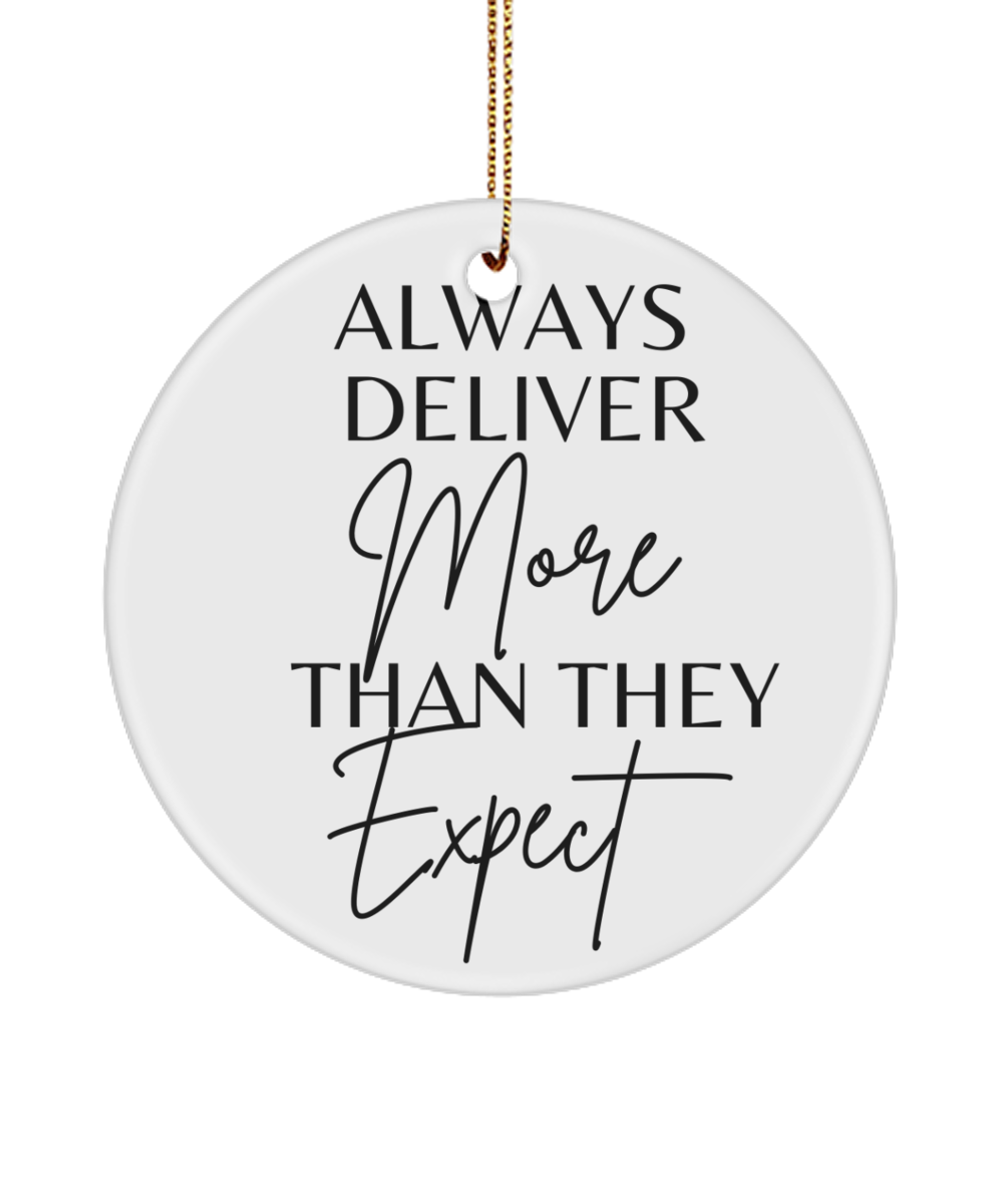 Dream Big, Shine Bright: Inspirational Decor, white, Motivational Inspirational Christmas Holiday Ornament. Model 60096