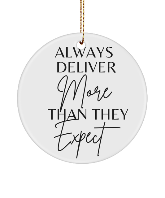 Dream Big, Shine Bright: Inspirational Decor, white, Motivational Inspirational Christmas Holiday Ornament. Model 60096