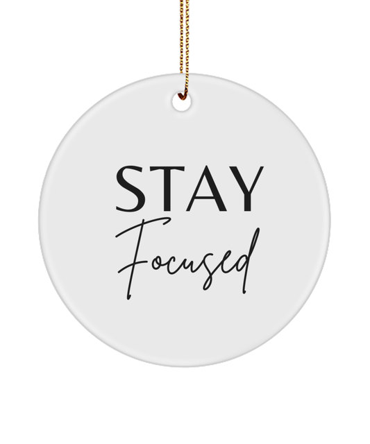 Christmas Magic in Every Word, white, Motivational Inspirational Christmas Holiday Ornament. Model 60096