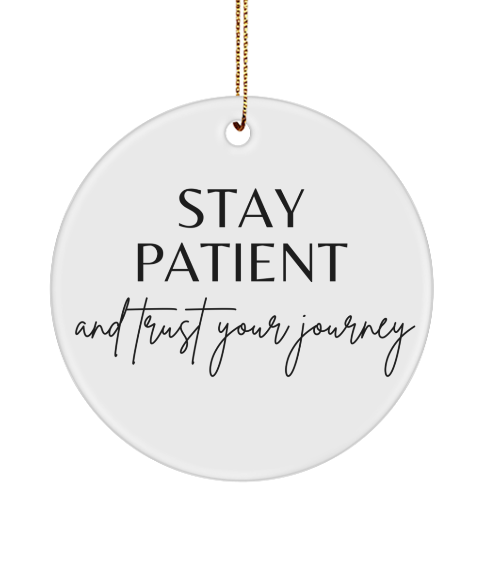 Inspirational Moments to Cherish, white, Motivational Inspirational Christmas Holiday Ornament. Model 60096