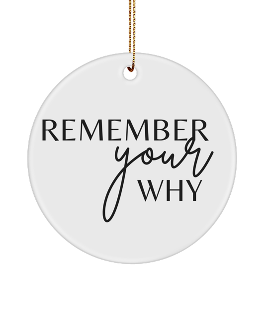 A Season of Motivation: Holiday Ornament, white, Motivational Inspirational Christmas Holiday Ornament. Model 60096