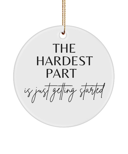 Christmas Wishes Come True in an Ornament, white, Motivational Inspirational Christmas Holiday Ornament. Model 60096