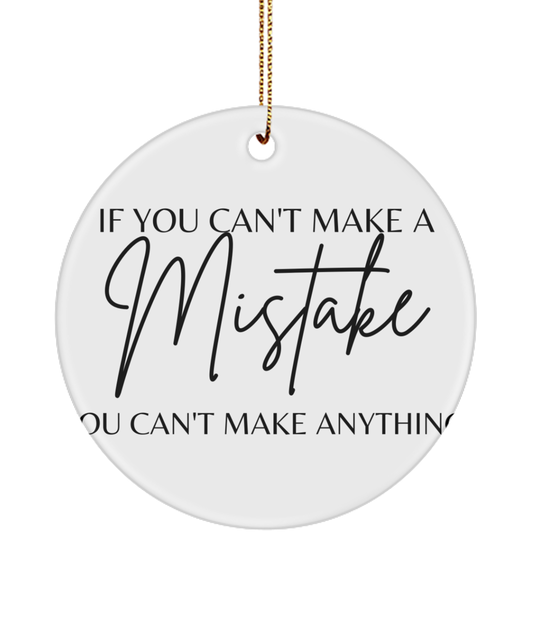 Inspirational Keepsake for a Merry Xmas, white, Motivational Inspirational Christmas Holiday Ornament. Model 60096