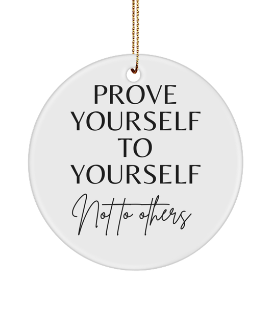 Inspirational Wishes for Xmas, white, Motivational Inspirational Christmas Holiday Ornament. Model 60096