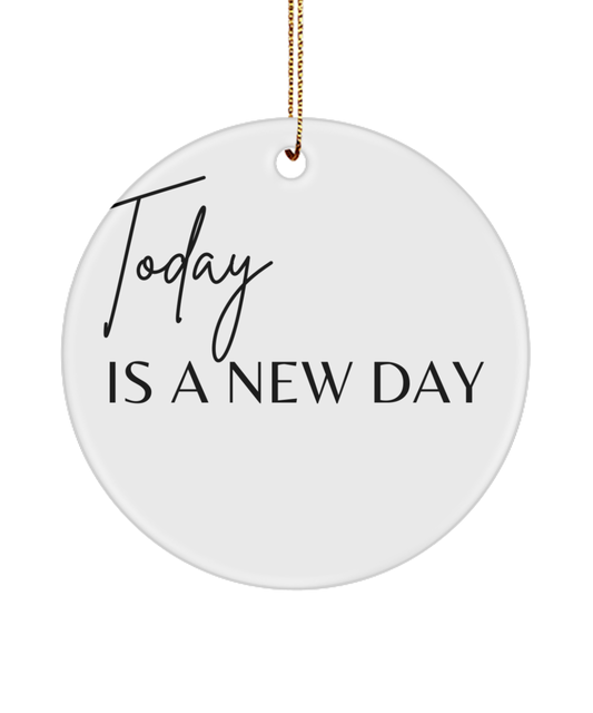 Warm Holiday Wishes in Ornament Form, white, Motivational Inspirational Christmas Holiday Ornament. Model 60096