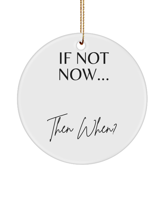 Inspirational Magic for the Holidays, white, Motivational Inspirational Christmas Holiday Ornament. Model 60096