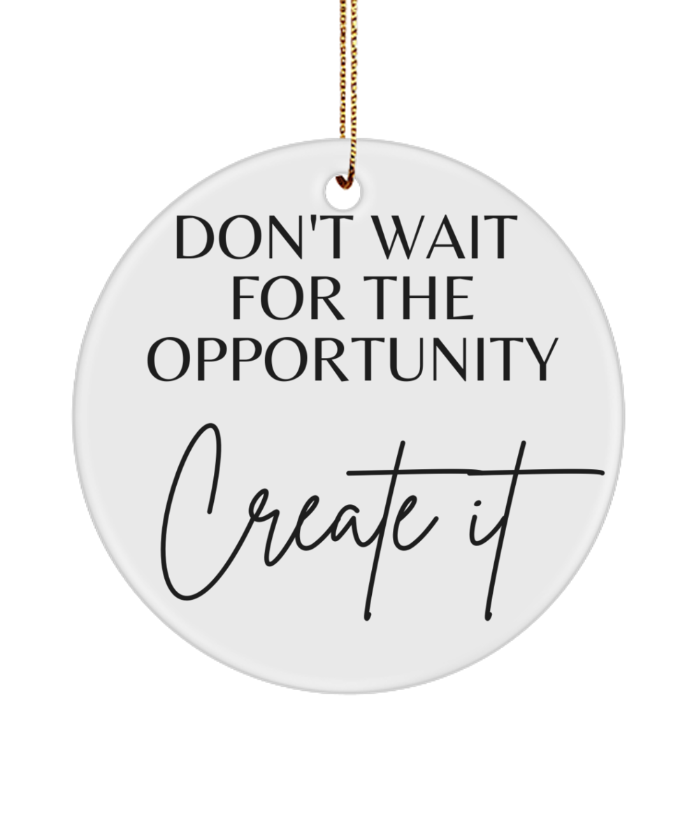 Deck Your Tree with Inspirational Delight, white, Motivational Inspirational Christmas Holiday Ornament. Model 60096