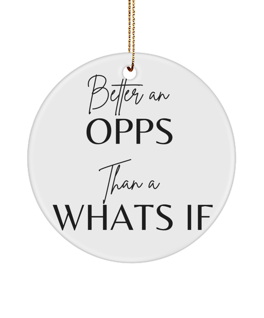 Inspire the Holidays with this Decor, white, Motivational Inspirational Christmas Holiday Ornament. Model 60096