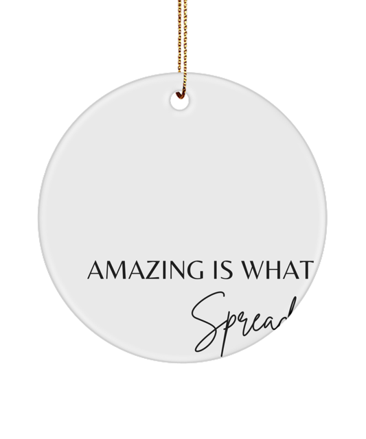 Inspirational Moments for the Holidays, white, Motivational Inspirational Christmas Holiday Ornament. Model 60096