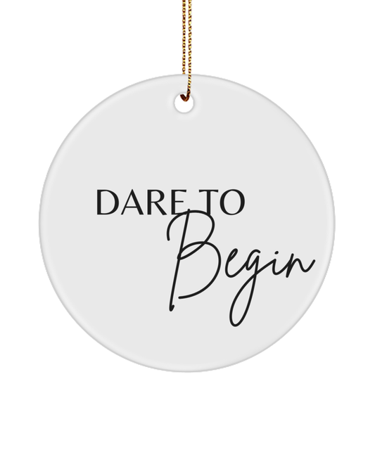 Christmas Magic in Every Word, white, Motivational Inspirational Christmas Holiday Ornament. Model 60096
