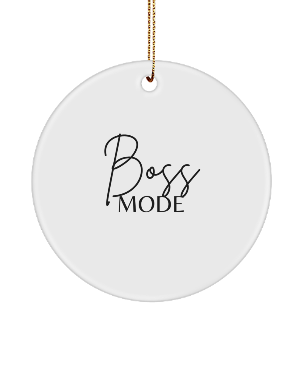 Believe in the Magic of Christmas, white, Motivational Inspirational Christmas Holiday Ornament. Model 60096