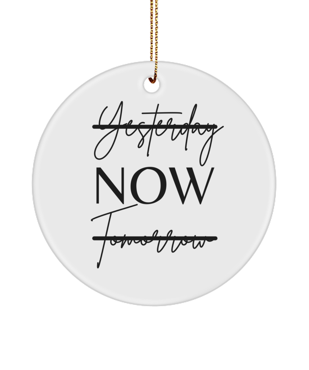 Deck Your Tree with Inspiration, white, Motivational Inspirational Christmas Holiday Ornament. Model 60096