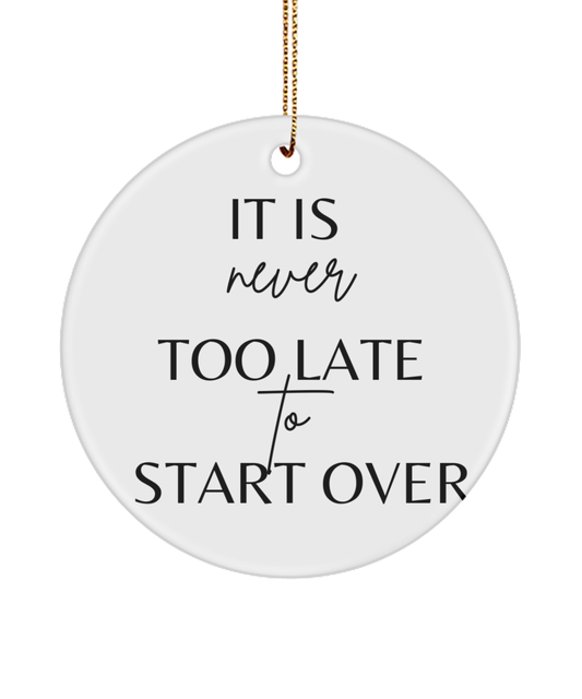 Inspire the Season: Holiday Decoration, white, Motivational Inspirational Christmas Holiday Ornament. Model 60096
