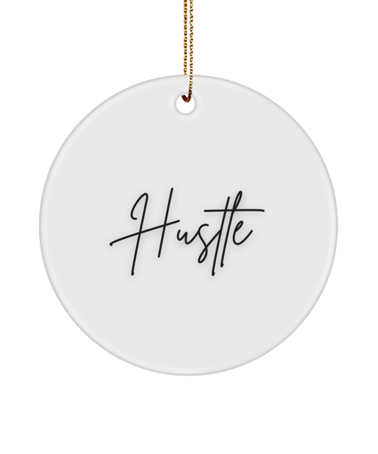Holiday Happiness: Inspirational Keepsake, white, Motivational Inspirational Christmas Holiday Ornament. Model 60096