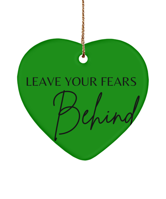 Sparkle with Motivation this Holiday, green , Motivational Christmas Holiday heart Shape Ornament. Model 60097