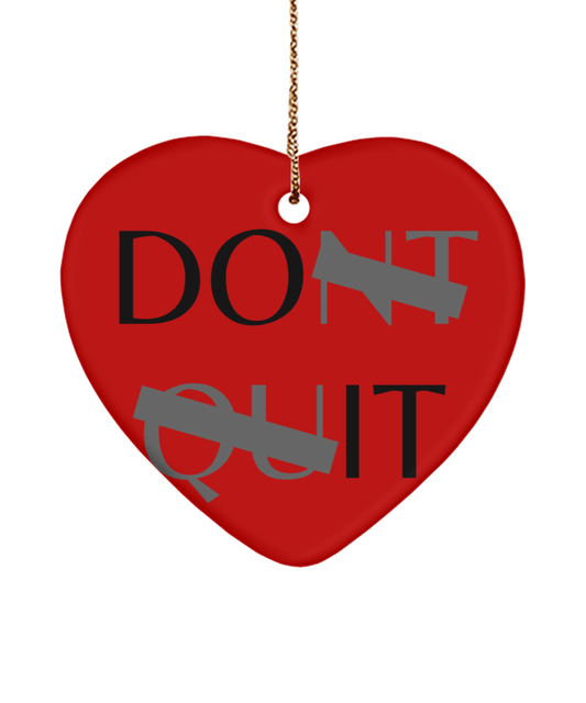 Holiday Bliss: Inspirational Christmas Ornament, red, Motivational Christmas Holiday heart Shape Ornament. Model 60097