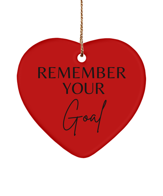 Unwrap Motivation this Christmas, red, Motivational Christmas Holiday heart Shape Ornament. Model 60097